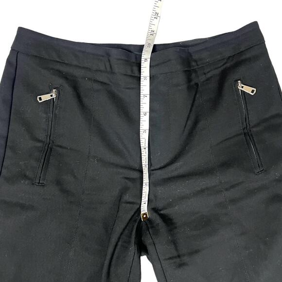 Zara Basic Pants  Slim Leg Black Faux Pockets Zip Detail Women's Medium - Picture 5 of 11